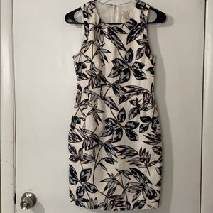 J.Crew Textured Floral Sleeveless Sheath Dress 0P